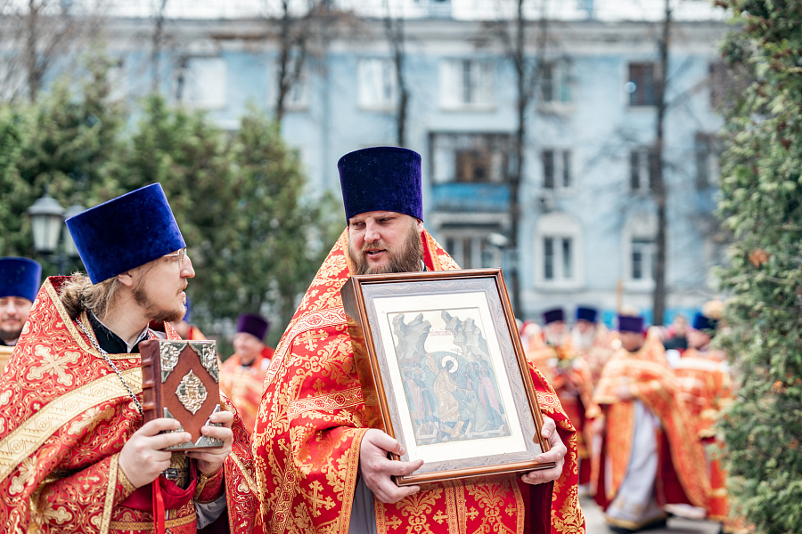 Божественная литургия в Преображенском соборе города Люберцы